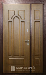 Дверь металлическая входная двухстворчатая уличная утепленная №21 внутренняя - фото