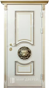 Глянцевая дверь входная элитная №408 внешняя - фото