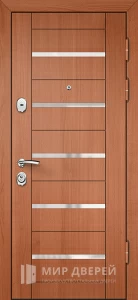 Коричневая дверь с влагостойкой МДФ плёнкой №26 внешняя - фото