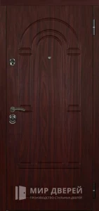 Дверь в кирпичный дом с терморазрывом вишня №29 внешняя - фото