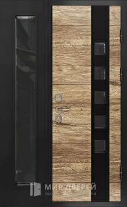 Двойная входная дверь для загородного дома №24 внешняя - фото