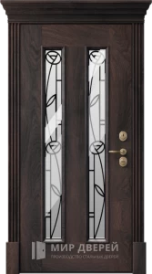 Уличная входная дверь с окном №13 внутренняя - фото