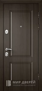 Дверь железная коричневая №11 внешняя - фото