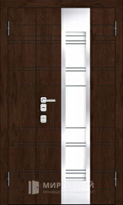 Двустворчатая входная дверь в дом №16 внешняя - фото