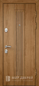 Дверь входная с коричневой текстурой №1 внешняя - фото