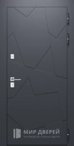 Серая дверь входная в квартиру №35 внешняя - фото