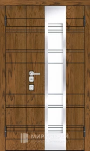 Металлическая дверь двустворчатая  №15 внешняя - фото