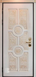 Входные двери белые снаружи и внутри №11 внутренняя - фото