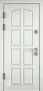 Дверь входная металлическая белая внутри №29 внутренняя - фото