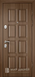 Дверь входная цвета капучино / тёмный шоколад №18 внешняя - фото